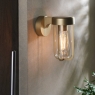 Brushed Gold & Clear Glass Wall Light