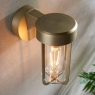 Brushed Gold & Clear Glass Wall Light