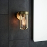 Brushed Gold & Clear Glass Wall Light