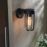 Matt Black & Clear Glass Wall Light