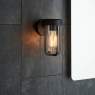 Matt Black & Clear Glass Wall Light