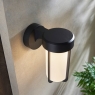 Matt Black & Frosted Glass LED Wall Light