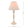 Laura Ashley Ellis Cream Satin-Painted Table Lamp With Ivory Shade