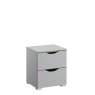 Lincoln 2 Drawer Bedside Chest Silk Grey