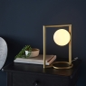 Genevieve Geometric Brushed Gold Table Light