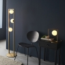 Genevieve Geometric Brushed Gold Table Light