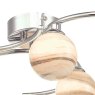 Atiya 6 Light Semi Flush Polished Chrome Planet Glass