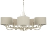 Dar 5 Light Antler Chandelier Antique Silver/Champagne
