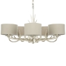 Dar 5 Light Antler Chandelier Antique Silver/Champagne