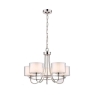 Laura Ashley Southwell 5lt Chandelier Polished Nickel & Glass Shades