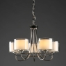 Laura Ashley Southwell 5lt Chandelier Polished Nickel & Glass Shades