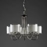 Laura Ashley Southwell 5lt Chandelier Polished Nickel & Glass Shades