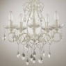 Laura Ashley Shamley 5lt Chandelier Matt White Glass