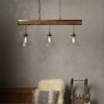 David Hunt Aspen 3 Lt Pendant Wood