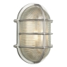 David Hunt Admiral Large Oval Bulkhead Outdoor Wall Light Nickel