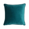Luxe 50cm Velvet Piped Cushion Teal