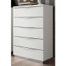 Havana 5 Drawer Tallboy White Gloss
