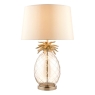 Laura Ashley Pineapple Glass Table Lamp With Taupe Faux Silk Shade