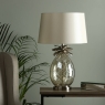 Laura Ashley Pineapple Glass Table Lamp With Taupe Faux Silk Shade