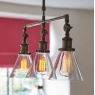 Laura Ashley Issac Antique Brass 3 light Bar Pendant 