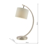 Laura Ashley Noah Brushed Chrome Table Lamp With White Shade 