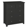Hamilton 2+3 Drawer Bedside Chest Charcoal