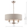 laura ashley sorrento 3 light pendant satin nickel