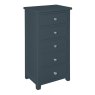 Hamilton 5 Drawer Narrow Chest Blue