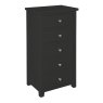 Hamilton 5 Drawer Narrow Chest Charcoal
