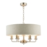 laura ashley sorrento 6 light pendant satin nickel