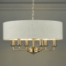 laura ashley sorrento 6 light pendant satin nickel