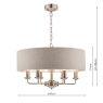 laura ashley sorrento 6 light pendant satin nickel