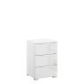 Montego 3 Drawer Bedside Chest Alpine White