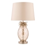 Laura Ashley Small Pineapple Glass Table Lamp With Taupe Shade 