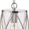 laura ashley beckworth pendant polished nickel glass