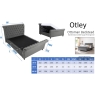 Otley ottoman smoke grey