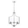 Laura Ashley Joseph 3lt Chandelier Polished Chrome Glass