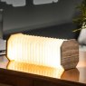 Accordian Lamp Walnut