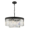 Celeus 6 Light Chandelier Anthracite & Crystal