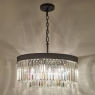 Celeus 6 Light Chandelier Anthracite & Crystal