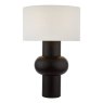 Arran Black Wood Table Lamp With Shade