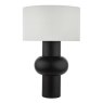 Arran Black Wood Table Lamp With Shade