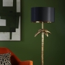 Coco Antique Gold Floor Lamp With Shade