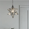 Laura Ashley Large Star Pendant Silver Glass