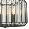 Naeva 3 Light Pendant Satin Black Crystal