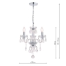 Laura Ashley Harriet 5lt Crystal & Polished Chrome Chandelier