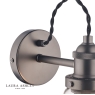 Laura Ashley Isaac Industrial Nickel Wall Light