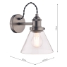 Laura Ashley Isaac Industrial Nickel Wall Light