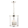 Laura Ashley Selbourne 3lt Polished Nickel & Glass Lantern