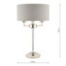 laura ashley sorrento 3 light table lamp polished nickel